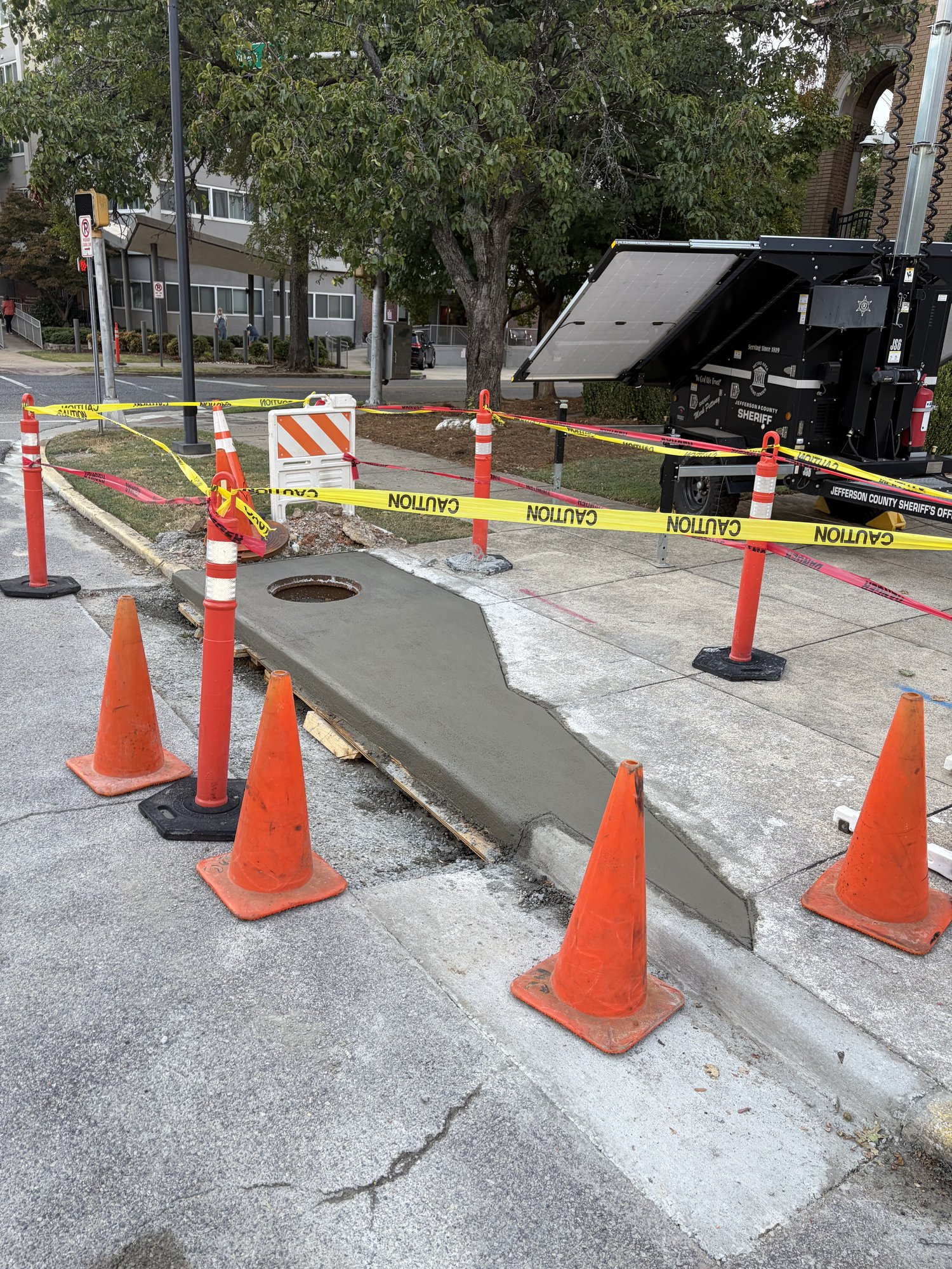 Construction work and site activity